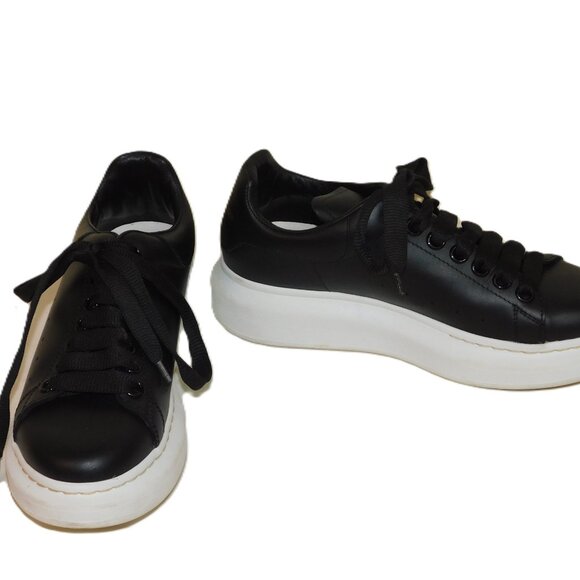 Alexander McQueen Shoes - Alexander McQueen Women's Oversized Sneaker in Black Size 37 US Size 6 Leather